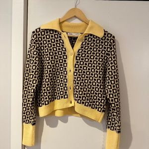 Pattern knit cardigan